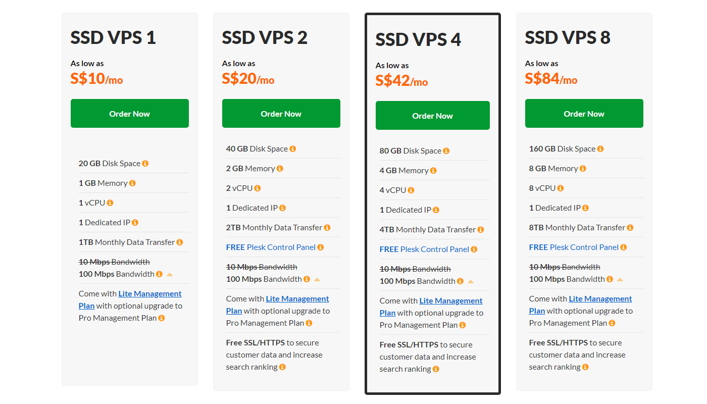 Singapore's best web hosting providers in 2020 Exabytes SG's VPS plans - Plans