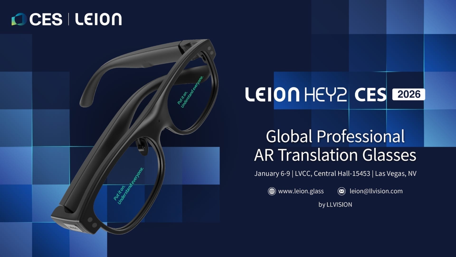 LLVision launches Leion Hey2 AR translation glasses at CES 2026