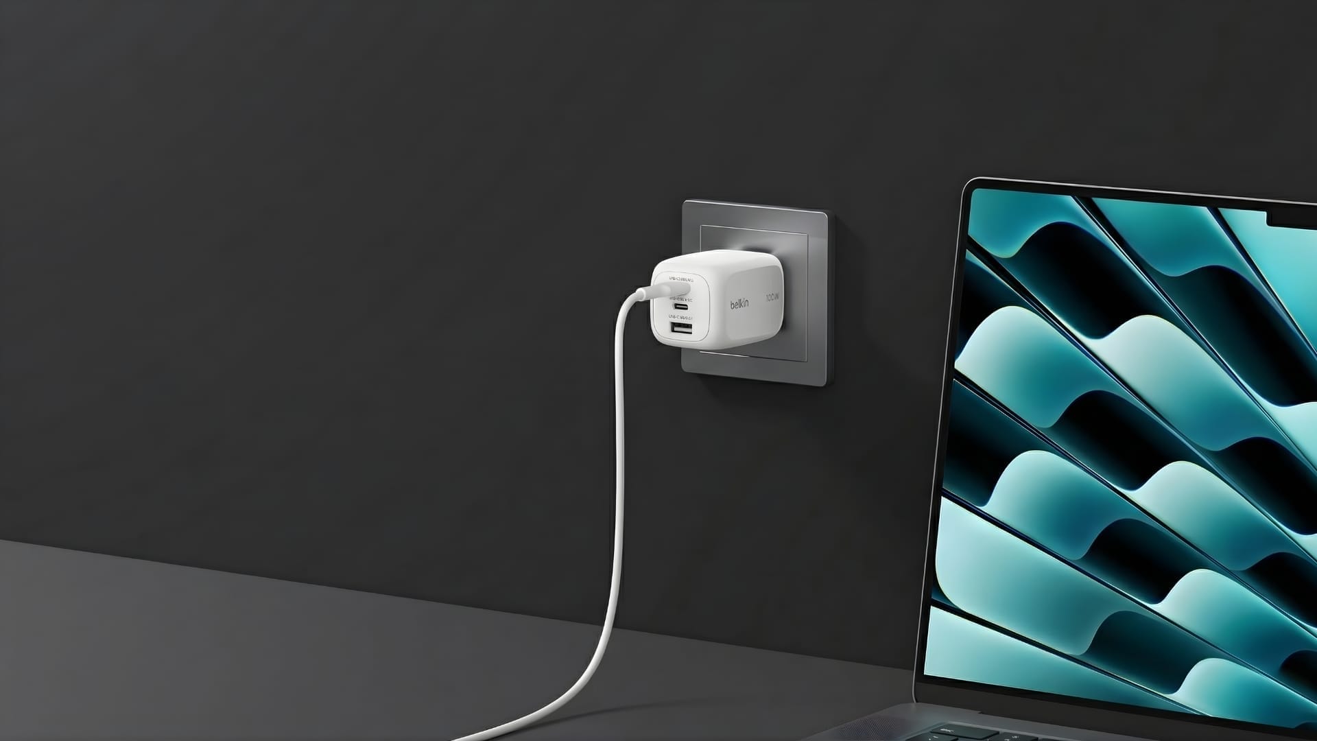 BoostCharge Pro 3-Port GaN Wall Charger 100W- A compact charger built for multi-device workflows