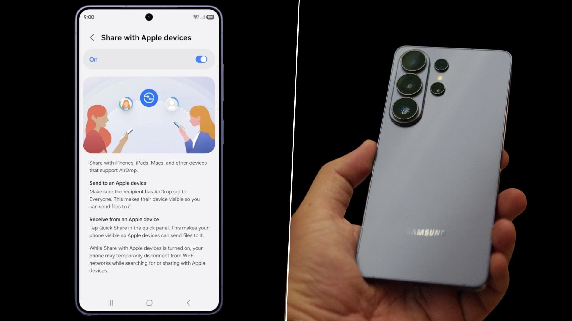 Samsung brings AirDrop-style sharing to Galaxy S26 devices