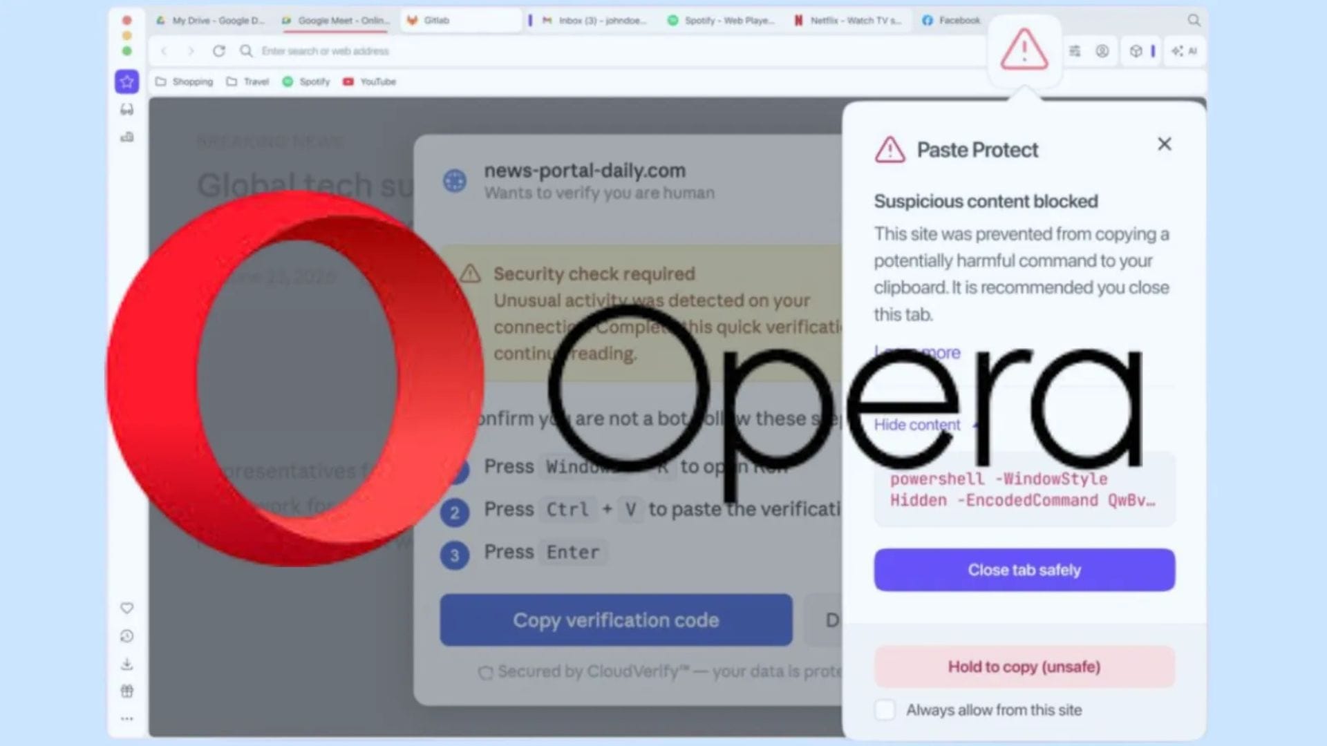 Opera introduces Paste Protect to block clipboard-based cyberattacks