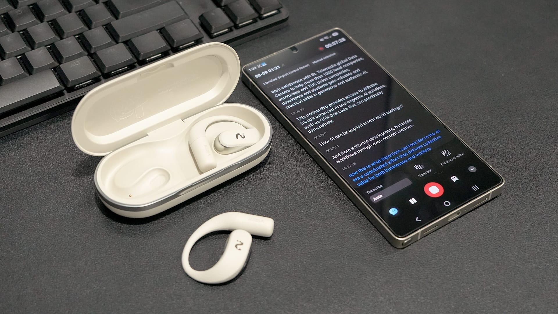 viaim OpenNote review - AI recording in an open-ear design - 2