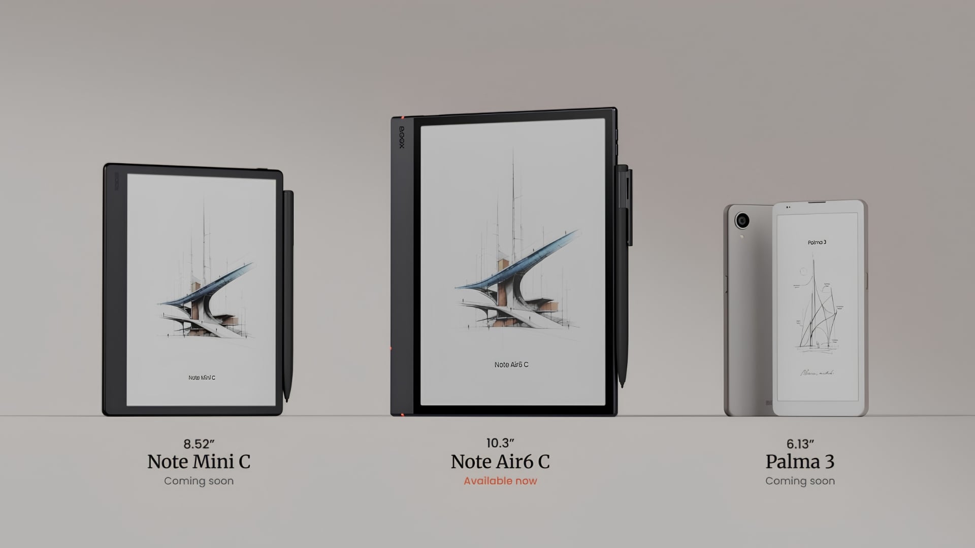 BOOX expands ePaper lineup with Note Air6 C, Note Mini C and Palma 3