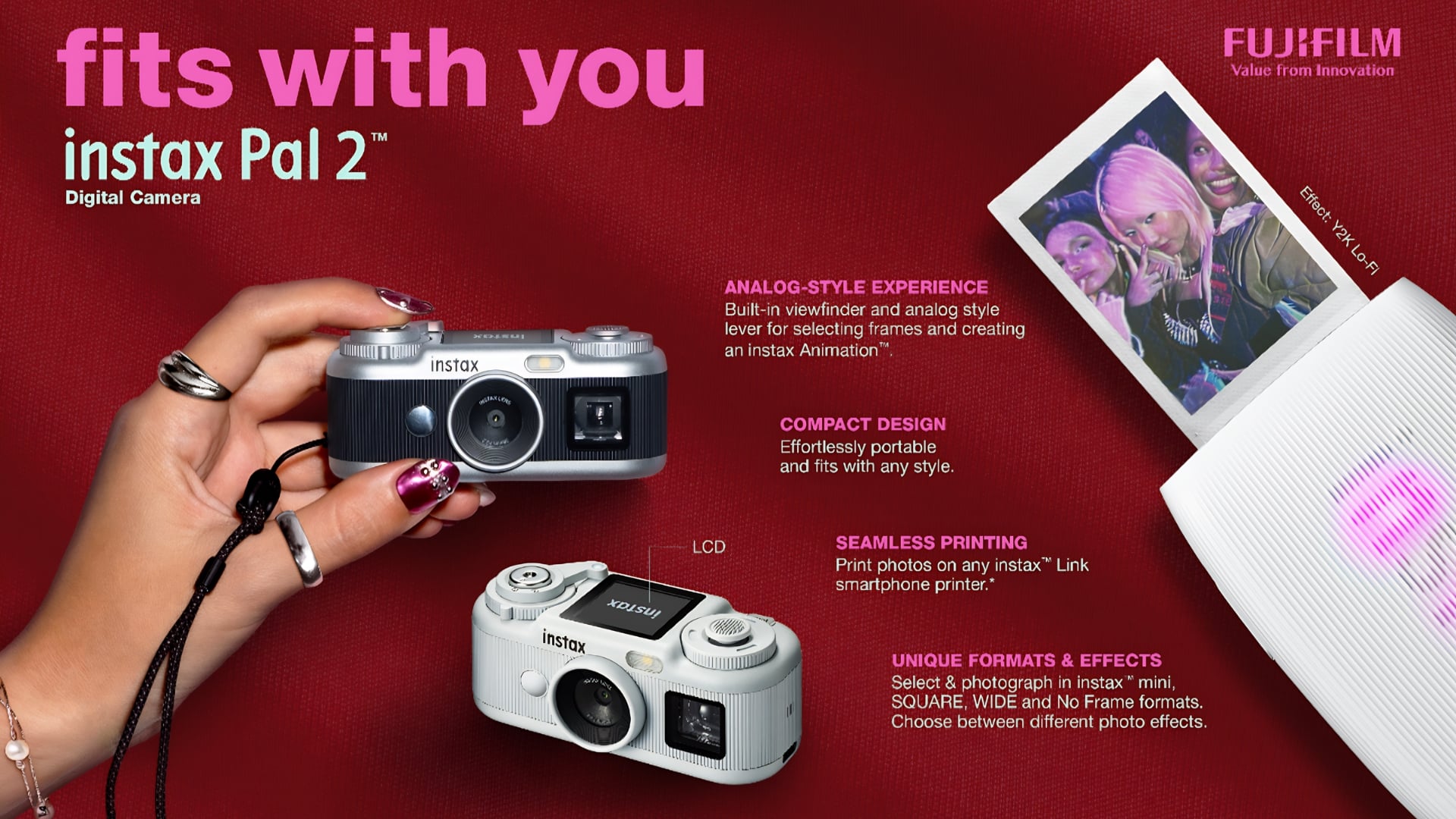 Fujifilm instax Pal 2 adds 10MP sensor, display and new shooting controls